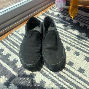 Vans Black Canvas Slip-On Sneakers